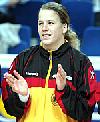 Sabrina Neukamp bei der Spielervorstellung - DHB-Team im Oktober 2005