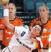 Anne Müller wirft im Fallen - GER im Spiel um Platz 5 gegen NED  (Weltmeisterschaft 2005)
