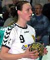 Angie Geschke vor einem Siebenmeter - FHC Frankfurt/Oder  (Saison 2005/06)<br />Foto: Hermann Jack