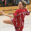 Anna Loerper beim Siebenmeter - Bayer Leverkusen  (Saison 2005/06)<br />Foto: Heiner Lehmann/www.sportseye.de