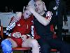 350 pixel BREITE!!  Cheftrainer Herbert Müller tröstet Ania Rösler nach dem verlorenen DHB-Pokalfinale 2006<br />Foto: Wolfgang Zink