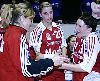 v.l. Kathrin Blacha, Ania Rösler und Barbara Strass - 1.FC Nürnberg  (Saison 2005/06)<br />Foto: Wolfgang Zink