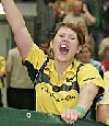 Annika Hermenau jubelnd nach dem gewonnenen Play Off-Duell mit Celle - SC Markranstädt  (Saison 2005/06)