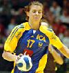 Linnea Torstenson - Schweden - bei Niederlage gegen Ungarn im Spiel um Platz 5 bei der EM 2006 in Schweden<br />Foto: <a href="http://www.pressefoto-heuberger.de">Michael Heuberger</a>