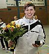 Anne Müller wurde für ihr 50. Länderspiel geehrt. NED - GER, 4-Nationen-Turnier, Riesa 2007