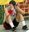 Maike Brückmann frustriert nach dem Unentschieden gegen Dortmund<br />Foto: Jürgen Pfliegensdörfer