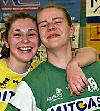 Jenny Karolius und Julia Schulz freuen sich über den Sieg gegen Bensheim/Auerbach (14.4.2007)<br /><br />Foto: <a href="http://www.sportseye.de/">sportseye.de</a>