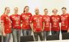 Katharina Loest, Natalie Adeberg, Jenny Karolius, Khalid Kahn, Ramona Ruthenbeck, Assina Müller, Jennifer Rode<br />Foto: Bayer Leverkusen