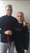Julius Kühn mit seiner Schwester Pia: Heimatbesuch nach dem Gewinn der Europameisterschaft in Aldekerk