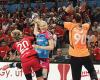 EHF Cup Finale 2016, DKKA - TuS Metzingen: Tonje Løseth gegen Viktoria Oguntoye<br />Foto: <a href="http://www.sportseye.de"><b>sportseye.de</b></a>