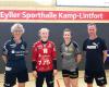 Bettina Grenz-Klein, Yara Ten Holte (beide TuS Lintfort), Alina Grijseels, Andre Fuhr (beide Borussia Dortmund)<br />Foto: TuS Lintfort